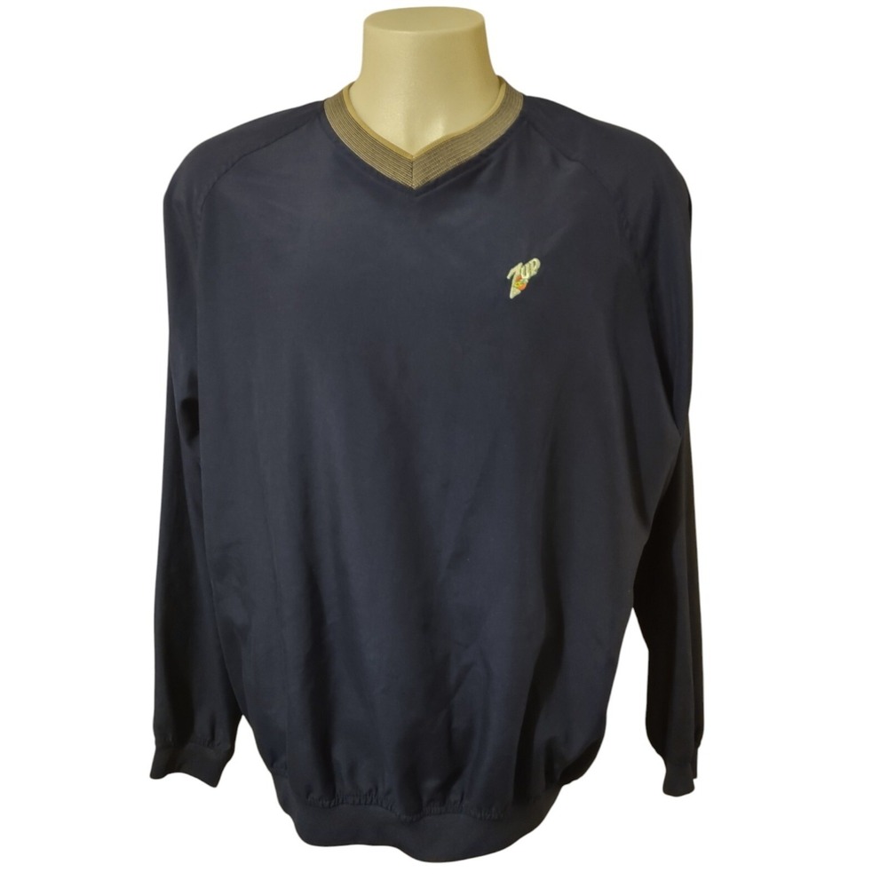 Ashworth Weather Systems Golf Pullover Men's XL Long Sleeve Blue Embroidered 7UP